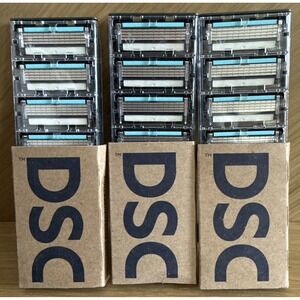 Dollar Shave Club Blade Razor Refills (12 Pack) 4 blade all Terrain Razor Blue